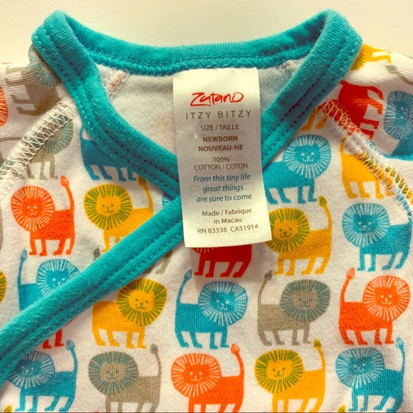 Zutano Other - Zutano newborn crossover bodysuit with lions